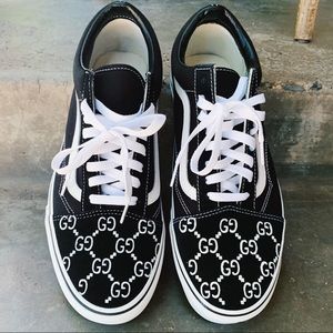 black painted vans